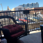 Balcony with chair and table
