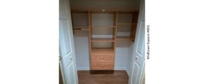 Closet with built-in shelving