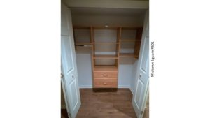 Closet with built-in shelving