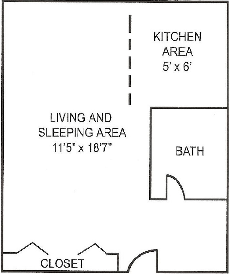 Barcroft Efficiency Floor plan