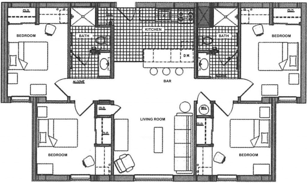 Campus Tower 4 BR Floor Plan