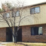 Exterior of one of the duplexes at 931-953 W Aaron Drive