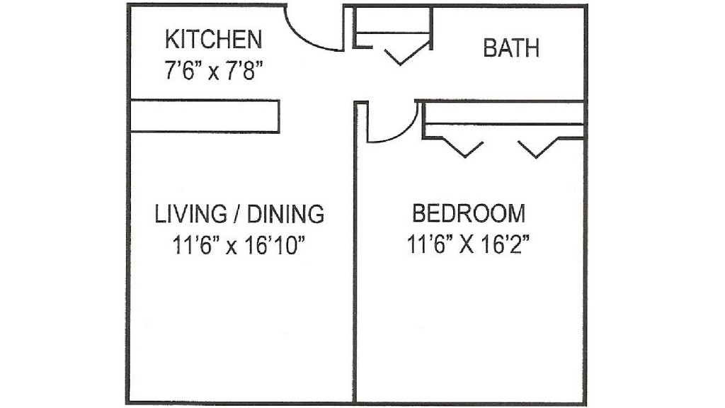 Hetzel Plaza 1 BR Floor Plan