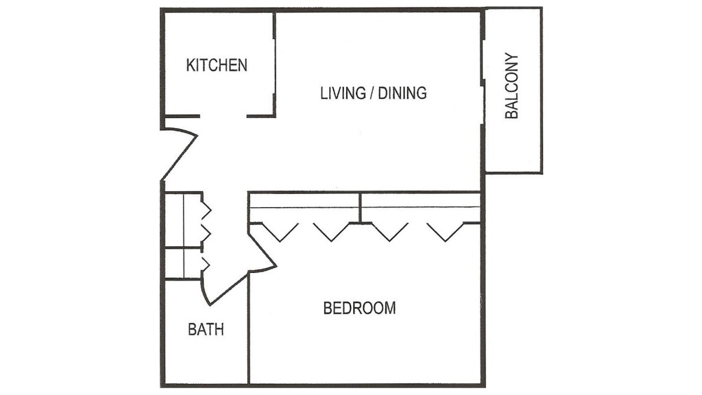 Penn Tower 1 BR Floor Plan