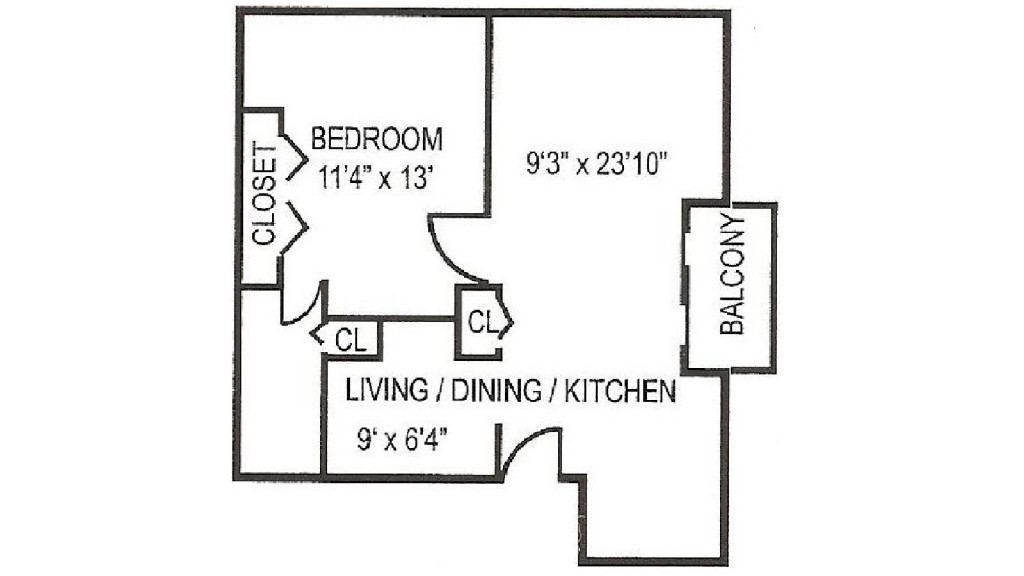 University Tower 1 BR Corner