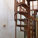 Wooden spiral staircase