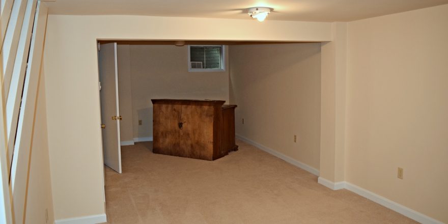 Finished basement with bar