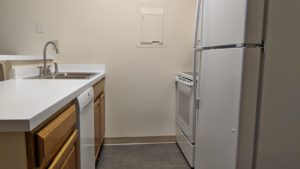 Kitchen with wash basin