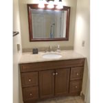 Vanity with mirror