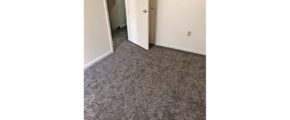 Unfurnished bedroom with gray carpet.