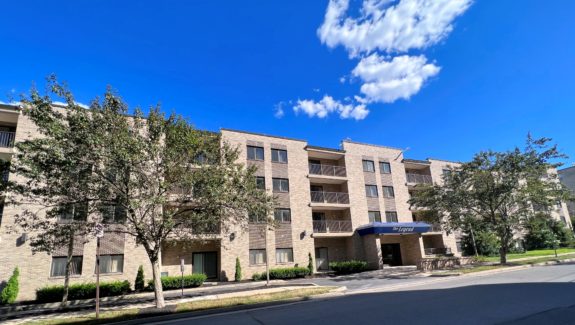 Exterior of apartment building The Legend