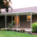 Covered concrete patio