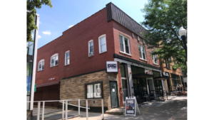 Exterior of apartment building 230 E College Ave