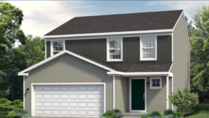 Rendered image of the exterior of a home