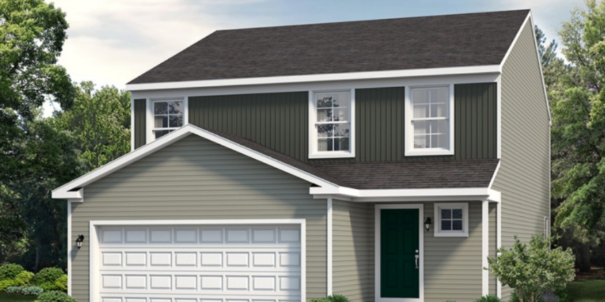 Rendered image of the exterior of a home