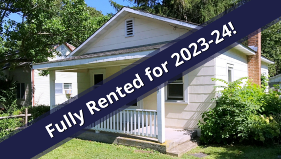 Graphic that says fully rented for 2023 - 2024