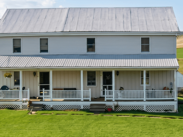 Farmhouse with wrap-around porch