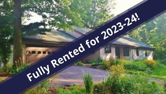Graphic that says fully rented for 2023 - 2024