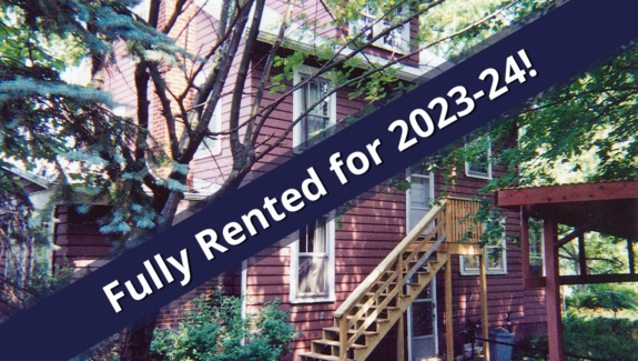 Graphic stating property is fully rented for the 2023-2024 term