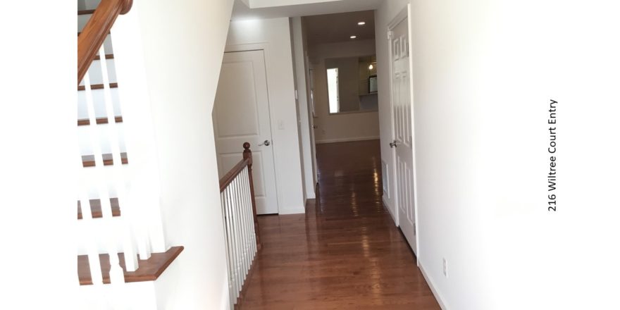 Entry way with hardwood floors