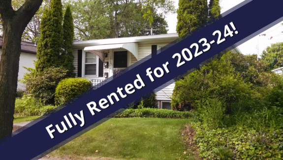 Graphic stating property is fully rented for 2023-2024
