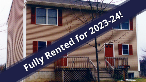 Graphic stating property is fully rented for the 2023-2024 term