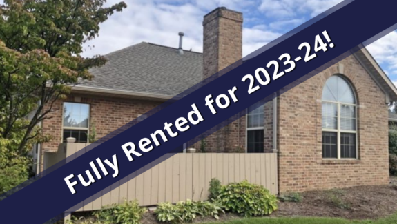 Graphic stating property is fully rented for the 2023-2024 term