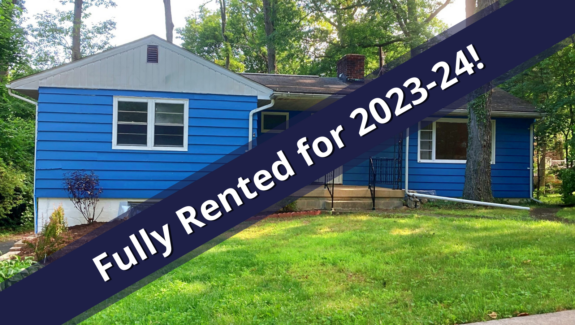 Graphic that says fully rented for 2023 - 2024