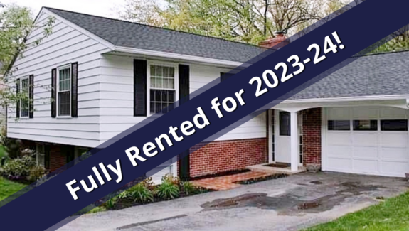 Graphic that says fully rented for 2023 - 2024