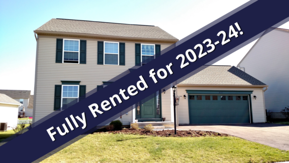 Graphic that says fully rented for 2023 - 2024