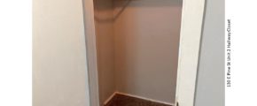 Empty, carpeted closet