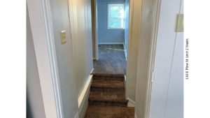 Carpeted stairs