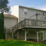 Back of 2015 Muncy Road with large deck, basement walk-out and yard