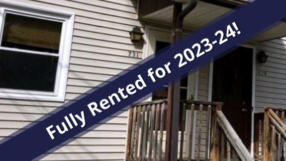 graphic stating property is fully rented for the 2023-2024 term
