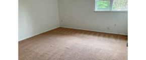 Unfurnished, carpeted bedroom