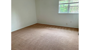 Unfurnished, carpeted bedroom