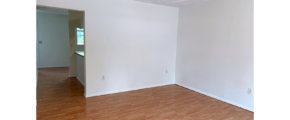 Living room with wood-style flooring