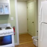 Kitchen with appliances and small counter