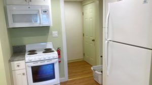 Kitchen with appliances and small counter