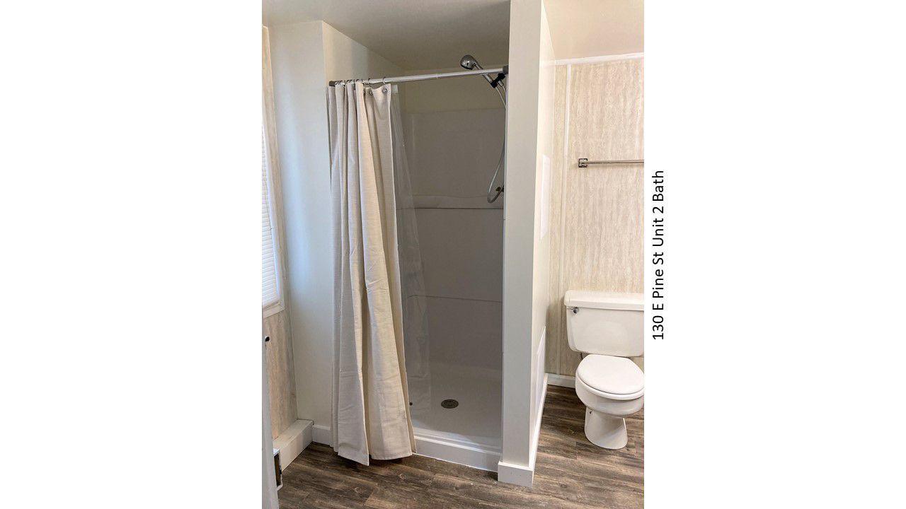 Bathroom with shower and toilet