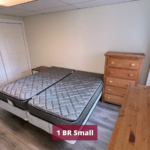 Bedroom with two beds and two dressers