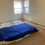 Bedroom with large mattress