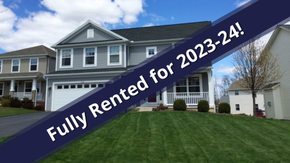 Graphic that states property is fully rented for 2023 - 2024