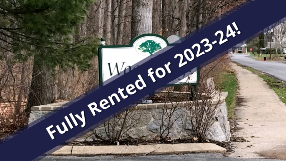 Graphic that says fully rented for 2023 - 2024
