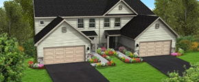 Rendering of exterior of duplex