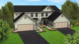 Rendering of exterior of duplex