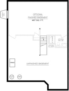 Basement floorplan for 126 Acer Ave