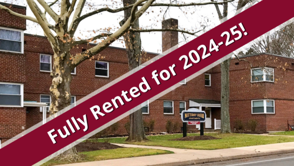 a red sign that reads fully rented for 2021 - 205