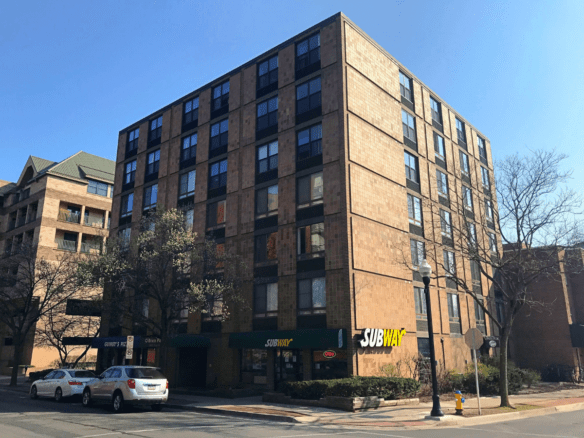 O'Brien Place apartment building with Subway