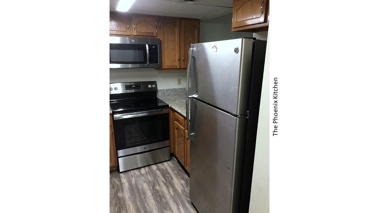 Stainless steel kitchen appliances